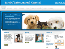 Tablet Screenshot of landolakesanimalhospital.com